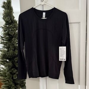 NWT LULULEMON SWIFTLY RELAXED-FIT LONG SLEEVE SHIRT * HIP LENGTH Black 8